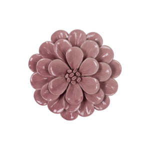 décoration murale fleur rose céramique